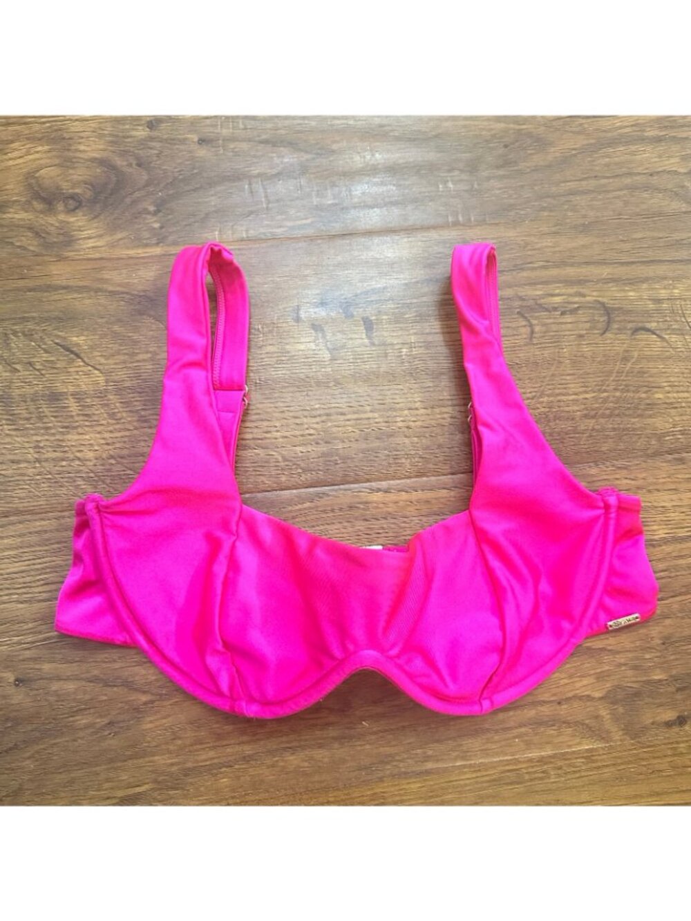 MBM Swim Chance Bikini Top in Magenta M - Picture 4 of 7